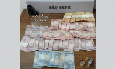 Homens presos por tráfico de drogas em São Sepé