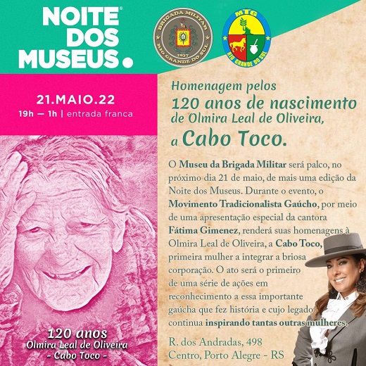 Cabo Toco será homenageada no Museu da Brigada Militar